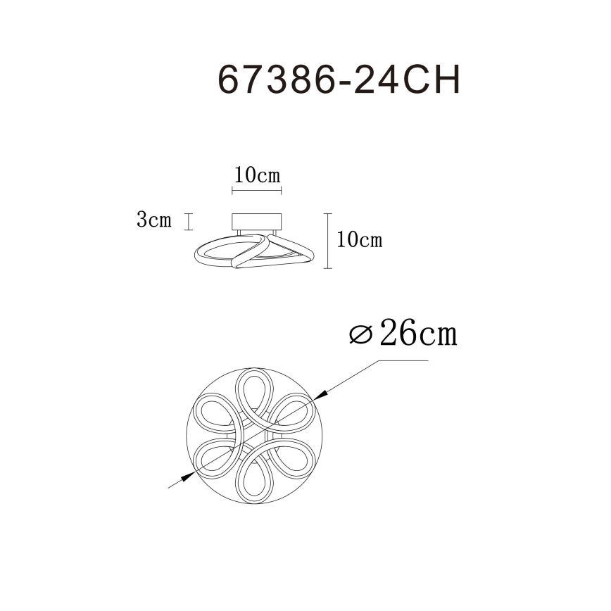 Globo - Iluminação de teto LED LED/24W/230V 2700/4000/6000K diâmetro 26 cm dourado