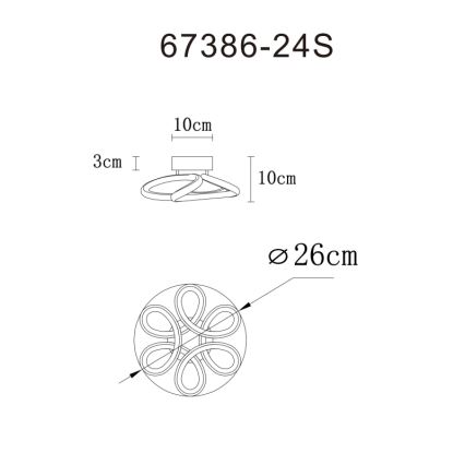 Globo - Iluminação de teto LED LED/24W/230V 2700/4000/6000K diâmetro 26 cm cromado mate