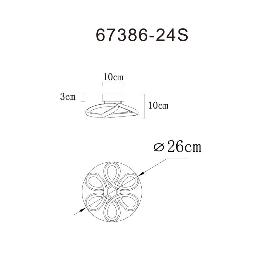 Globo - Iluminação de teto LED LED/24W/230V 2700/4000/6000K diâmetro 26 cm cromado mate