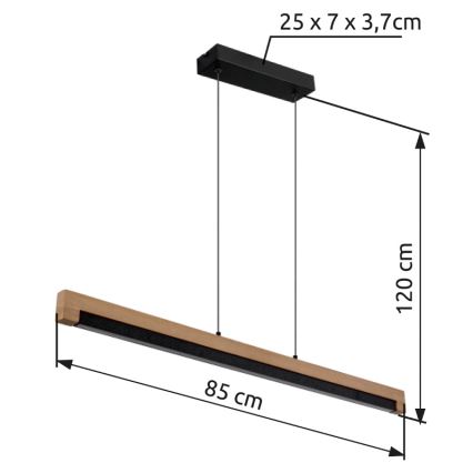 Globo - Candeeiro suspenso LED LED/24W/230V