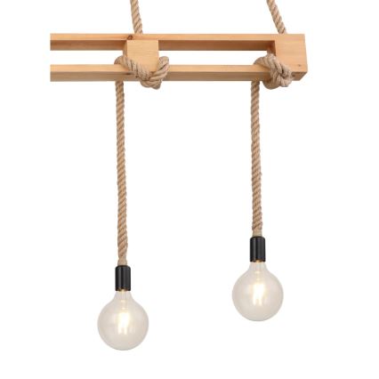 Globo - Candelabro suspenso 4xE27/60W/230V pinho