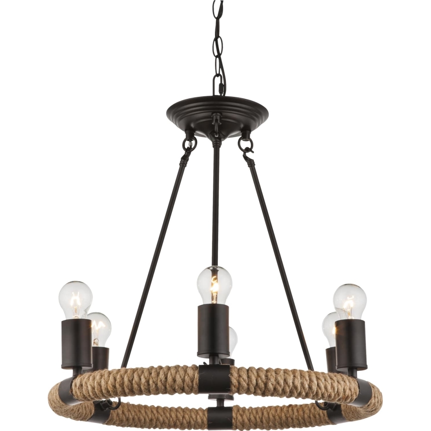 Globo - Candelabro numa corrente 6xE27/40W/230V