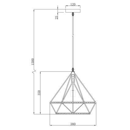 Globo - Candelabro num fio 1xE27/60W/230V
