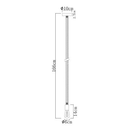 Globo - Candelabro suspenso 1xE27/60W/230V