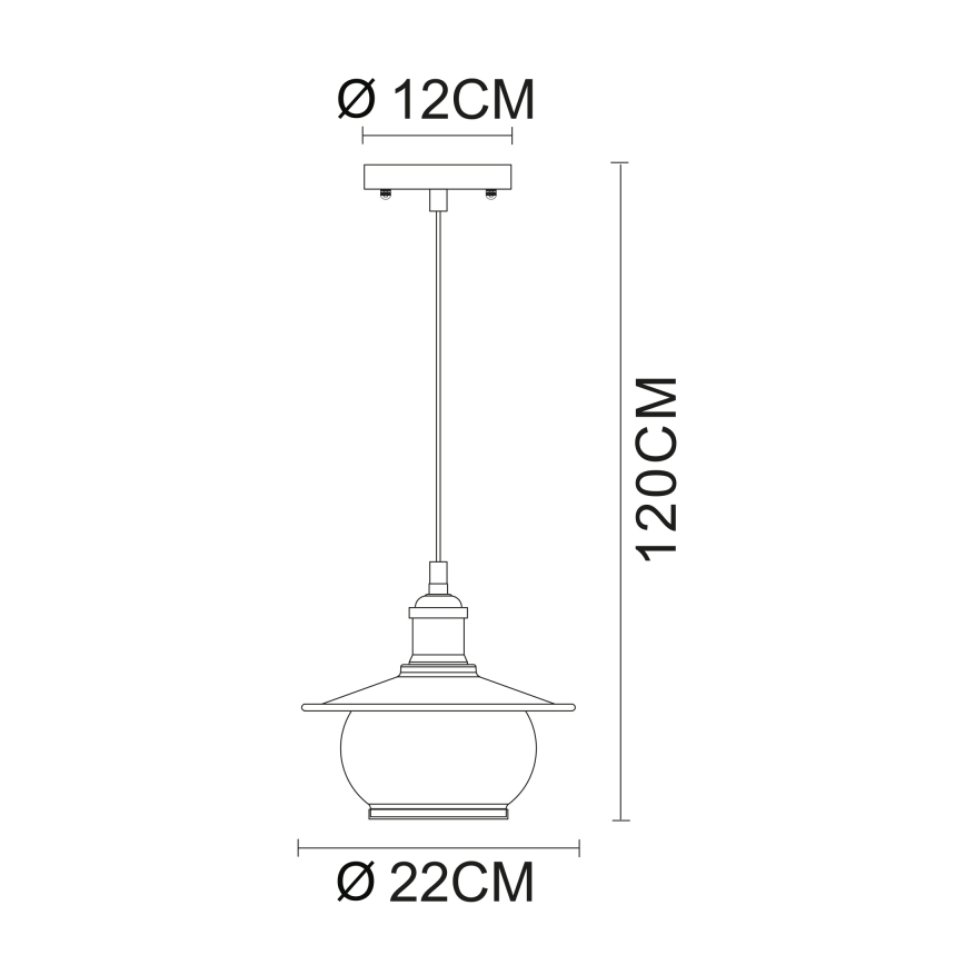Globo - Luz pendente 1xE27/60W/230V