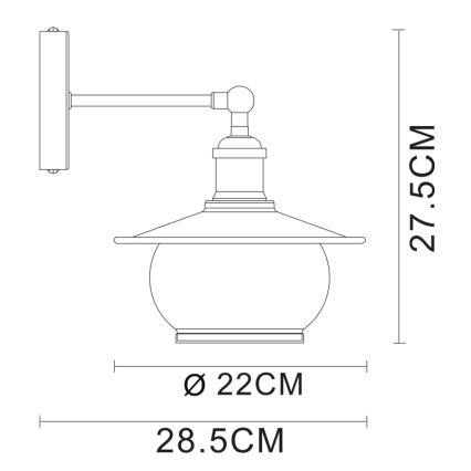 Globo - Luz de parede 1xE27/60W/230V
