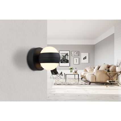 Globo - LED Regulação recarregável táctil iluminação de parede LED/1,4W/5V 1800 mAh preto