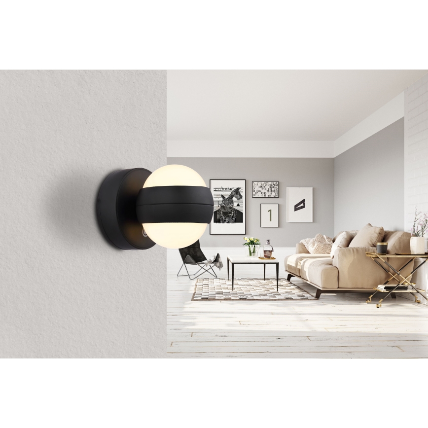 Globo - LED Regulação recarregável táctil iluminação de parede LED/1,4W/5V 1800 mAh preto