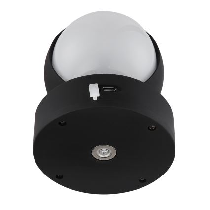 Globo - LED Regulação recarregável táctil iluminação de parede LED/1,4W/5V 1800 mAh preto