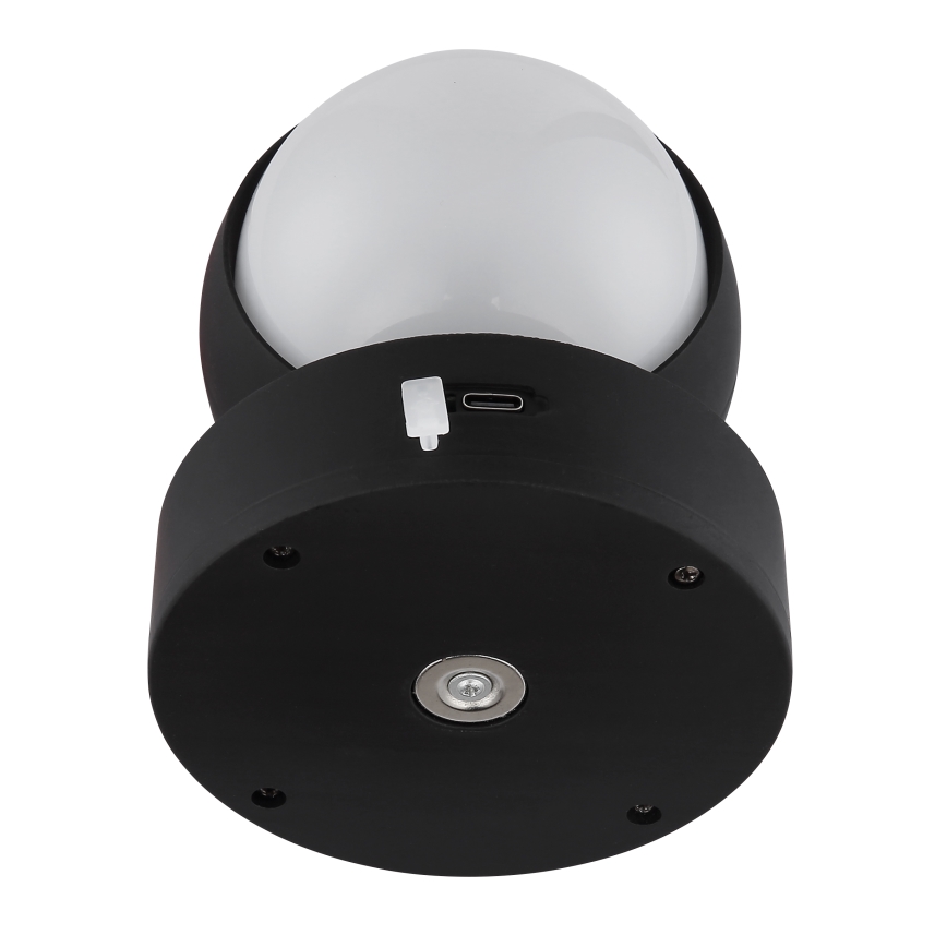 Globo - LED Regulação recarregável táctil iluminação de parede LED/1,4W/5V 1800 mAh preto