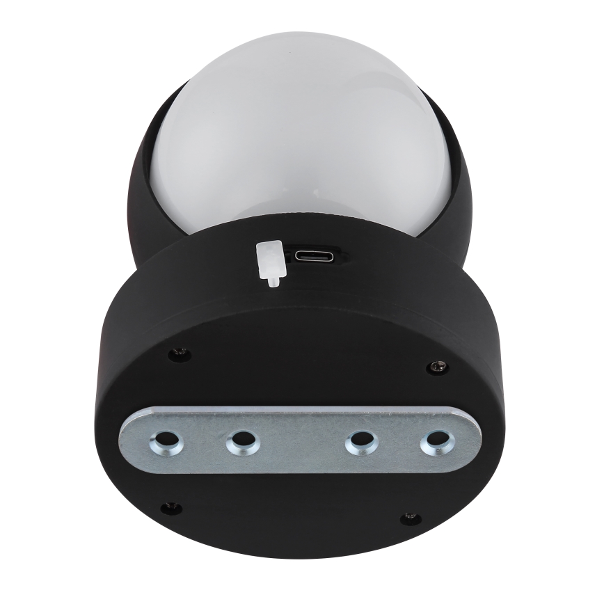 Globo - LED Regulação recarregável táctil iluminação de parede LED/1,4W/5V 1800 mAh preto