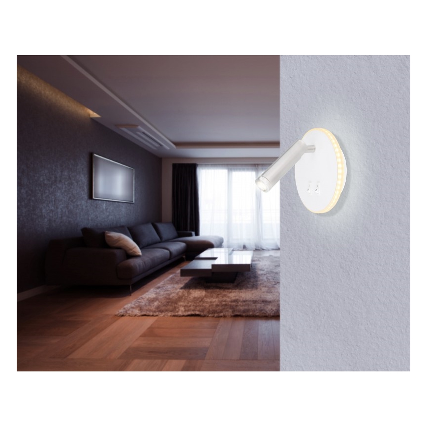 Globo - Foco de parede LED LED/6W + LED/1W/230V