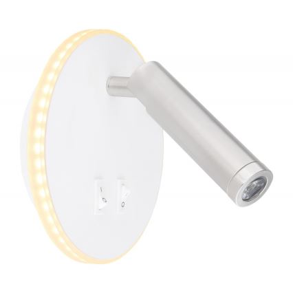 Globo - Foco de parede LED LED/6W + LED/1W/230V