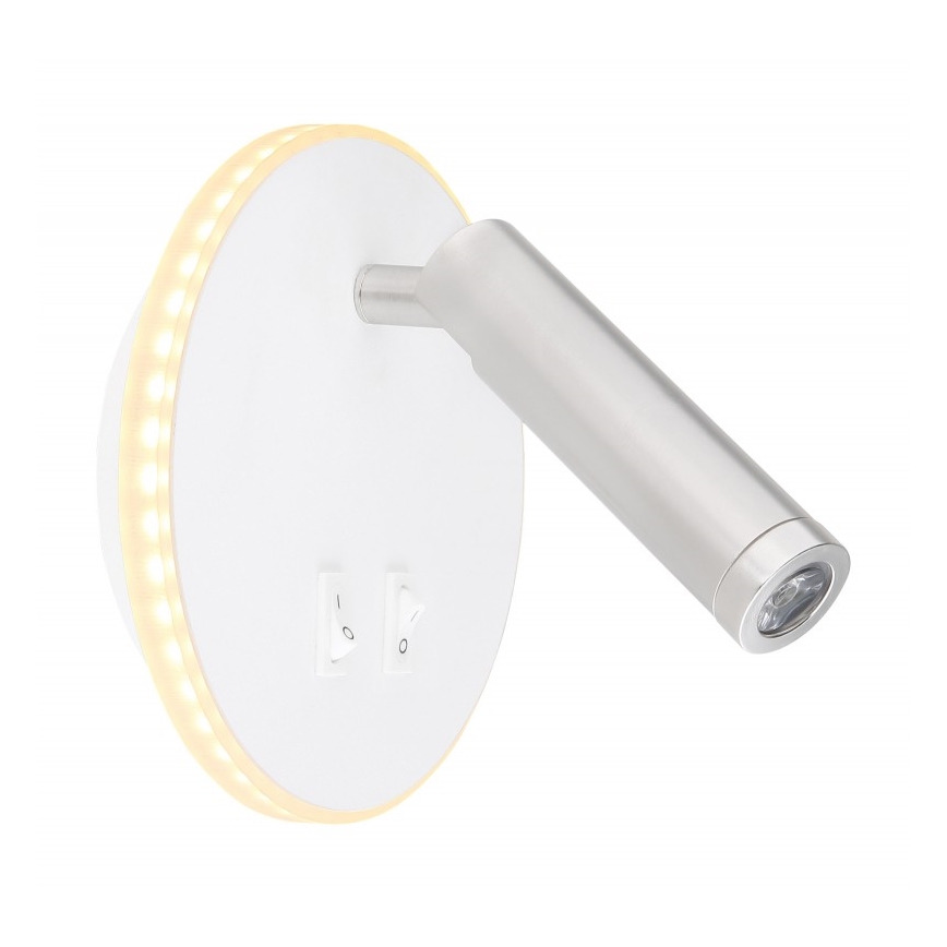 Globo - Foco de parede LED LED/6W + LED/1W/230V