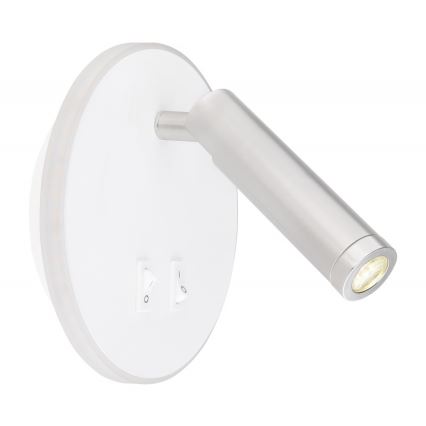 Globo - Foco de parede LED LED/6W + LED/1W/230V