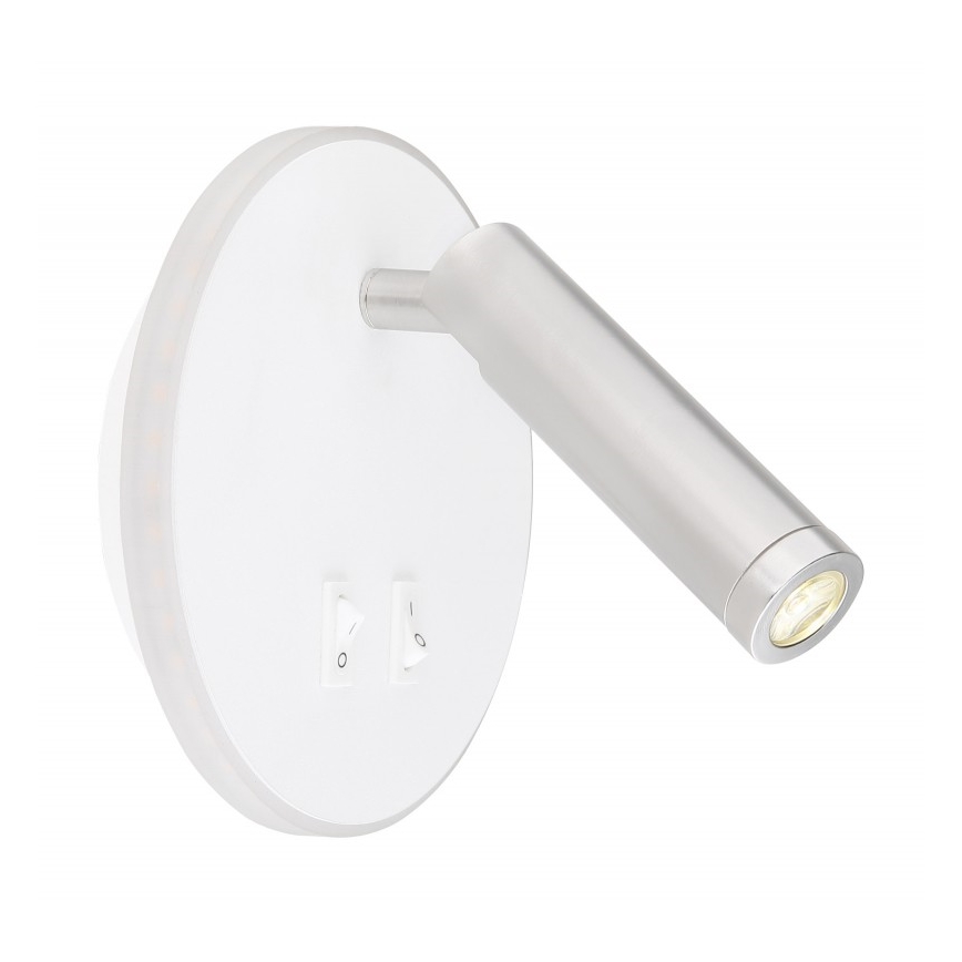 Globo - Foco de parede LED LED/6W + LED/1W/230V