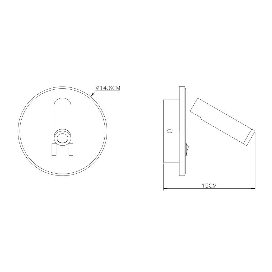 Globo - Foco de parede LED LED/6W + LED/1W/230V