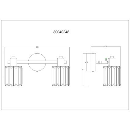 Globo - Foco 2xE14/40W/230V