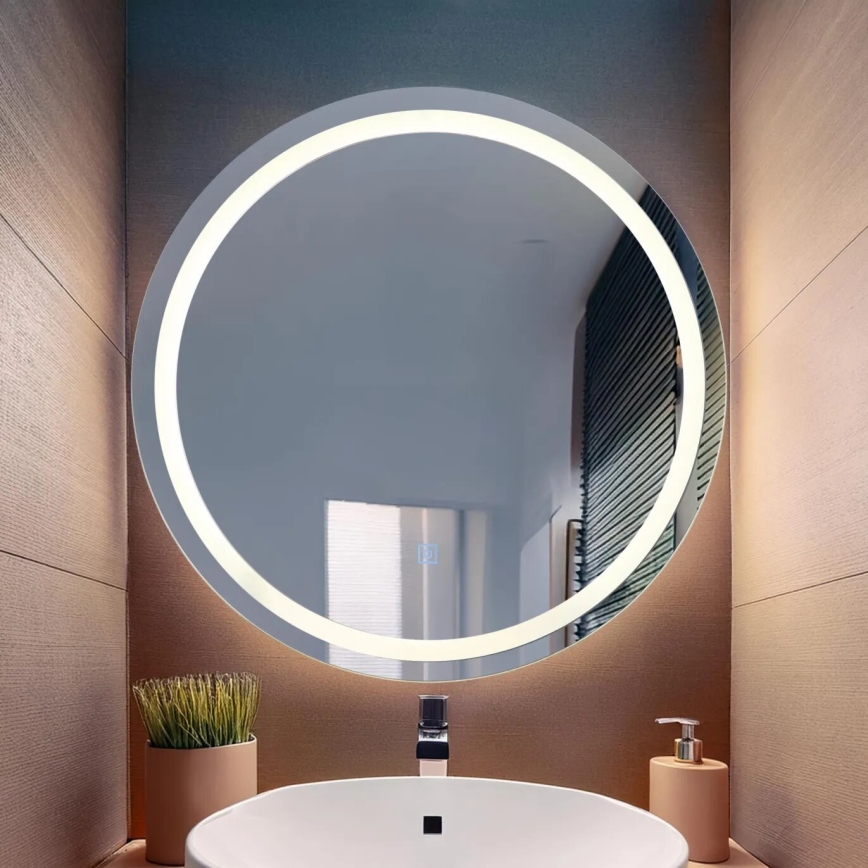 Globo 84033 - Espelho LED regulável com retroiluminação RIVAS LED/10W/230V 4000K d. 55 cm
