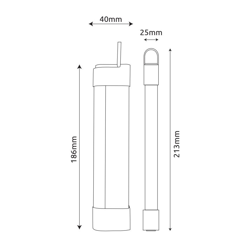 Globo - Luz LED recarregável sob o armário de cozinha 3em1 LED/2W/5V 3000/4000/7000K 800 mAh