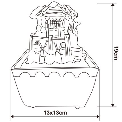 Globo - LED RGB Fonte decorativa LED/0,13W/230V