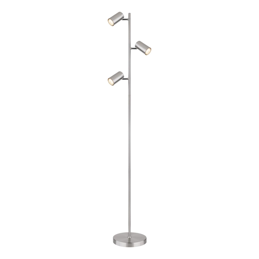 Globo - Candeeiro de chão 3xGU10/5W/230V cromado mate