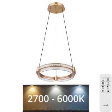 Globo - Candeeiro de cristal suspenso LED regulável LED/36W/230V 2700K-6000K + comando