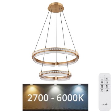 Globo - Candeeiro de cristal suspenso LED regulável  LED/78W/230V 2700K-6000K + comando