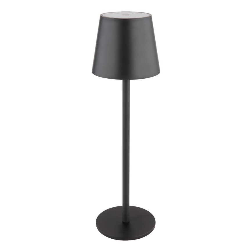 Globo - Candeeiro de exterior LED tátil regulável LED/3W/3,7V IP44 1800mAh + USB preto