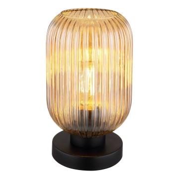Globo - Candeeiro de mesa 1xE27/40W/230V castanho