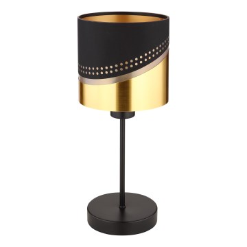 Globo - Candeeiro de mesa 1xE27/40W/230V diâmetro 16 cm preto/dourado