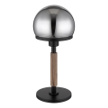 Globo - Candeeiro de mesa 1xE27/40W/230V preto/castanho