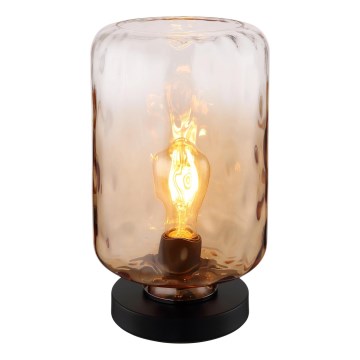 Globo - Candeeiro de mesa 1xE27/60W/230V castanho