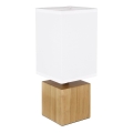 Globo - Candeeiro de mesa 1xE27/7W/230V branco/castanho