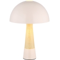 Globo - Candeeiro de mesa 1xE27ILLU/40W/230V bege