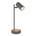 Globo - Candeeiro de mesa 1xGU10/5W/230V cinzento/castanho