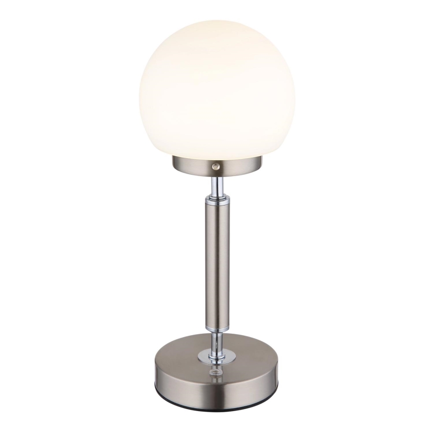 Globo - Candeeiro de mesa LED tátil com regulação LED/2,5W/5V 1800mAh 2700/4000/6500K cromado mate