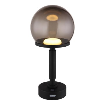 Globo - Candeeiro de mesa LED tátil com regulação LED/2,5W/5V 1800mAh 2700/4000/6500K preto
