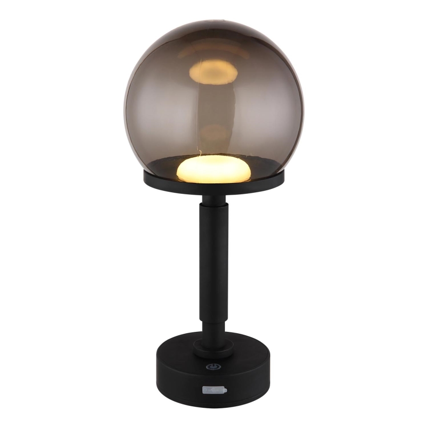 Globo - Candeeiro de mesa LED tátil com regulação LED/2,5W/5V 1800mAh 2700/4000/6500K preto