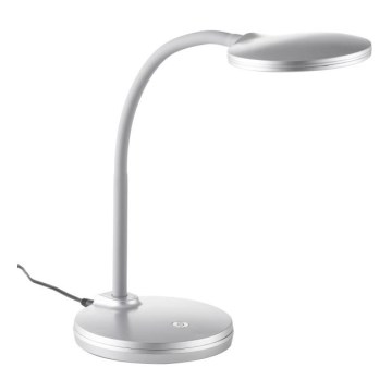 Globo -  Candeeiro de mesa LED tátil com regulação LED/4,6W/230V prateado