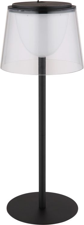 Globo - Candeeiro de mesa para exterior LED tátil e regulável  LED/1,8W/5V IP44 1800 mAh preto/transparente