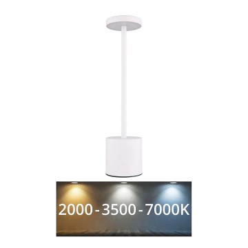Globo - Candeeiro de mesa táctil LED com regulação LED/1,2W/3,7V 2000K/3500K/7000K 1200 mAh USB branco