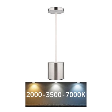 Globo - Candeeiro de mesa táctil LED com regulação LED/1,2W/3,7V 2000K/3500K/7000K 1200 mAh USB cromado mate