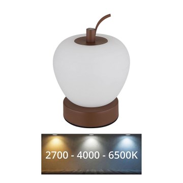 Globo - Candeeiro de mesa táctil LED com regulação LED/2W/3,7V 2700K/4000K/6500K 1200 mAh USB castanho