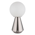 Globo - Candeeiro de mesa tátil LED com regulação LED/1,5W/5V 3000/4500/6500K 1800 mAh IP41 cromado mate