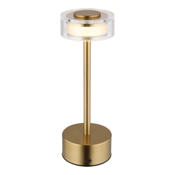 Globo - Candeeiro de mesa tátil LED com regulação LED/2,5W/3,7V 2700/4000/6500K 1800mAh latão