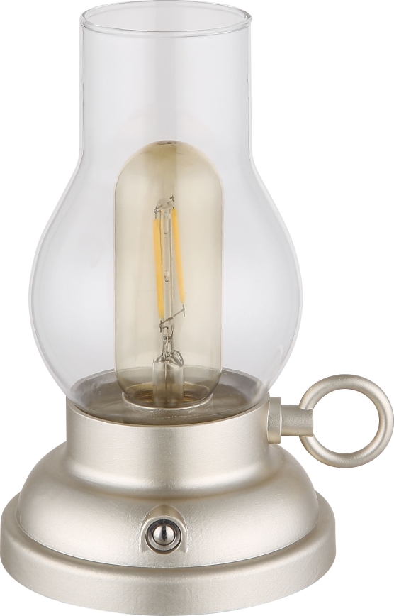 Globo - Candeeiro de mesa tátil LED flexível com regulação LED/1W/3,7V 1200 mAh cromado mate