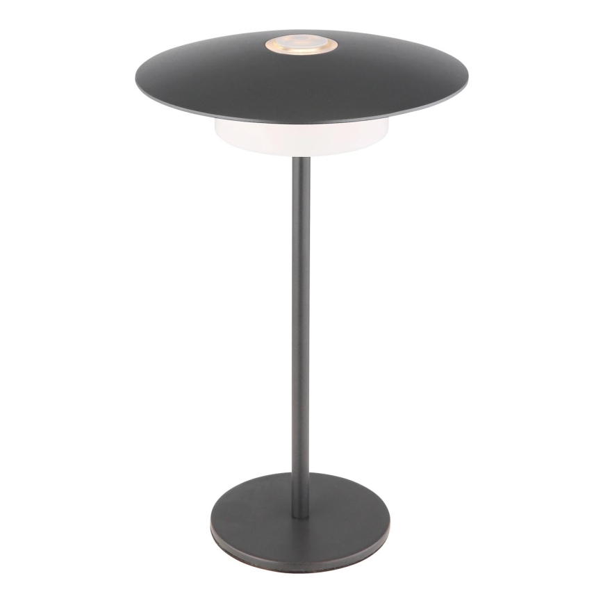 Globo - Candeeiro de mesa tátil LED para exterior LED/3W/3,7V 1800/2700/3000K IP44 1800 mAh cinzento