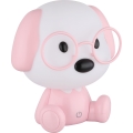Globo - Candeeiro de noite infantil regulável LED/1W/5V 500 mAh cor-de-rosa