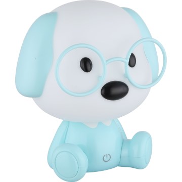 Globo - Candeeiro de noite para crianças LED regulável LED/1W/5V 500 mAh azul